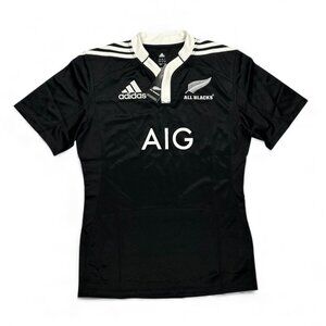 Men's Adidas All Blacks home rugby shirt, size M